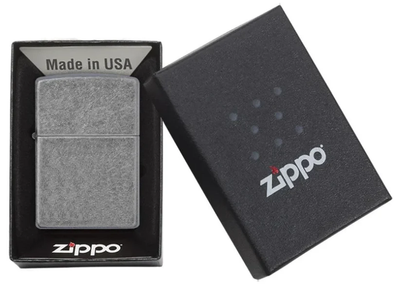 ZIPPO U.S.A. upaljač Classic Antique Silver Plate - Slika 2