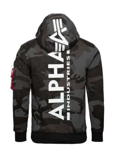 Duks, ALPHA Back Print Hoody Camo