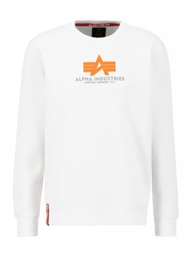 Sweater, ALPHA Basic Rubber - white