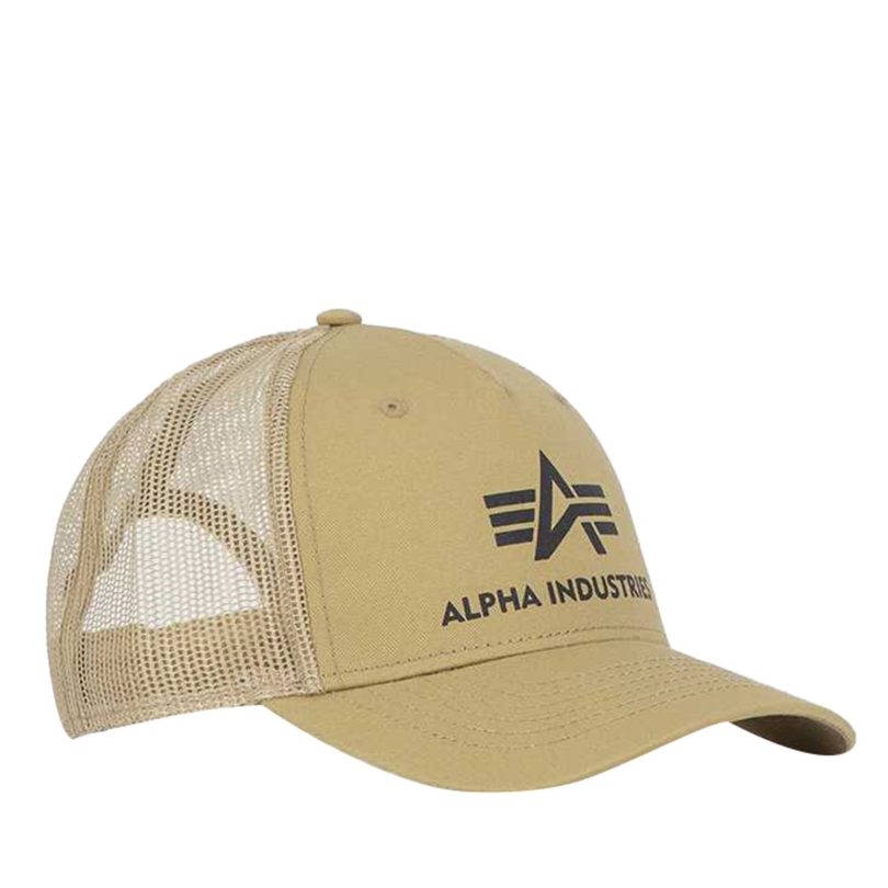 Kapa, ALPHA IND. Basic Trucker Cap sand