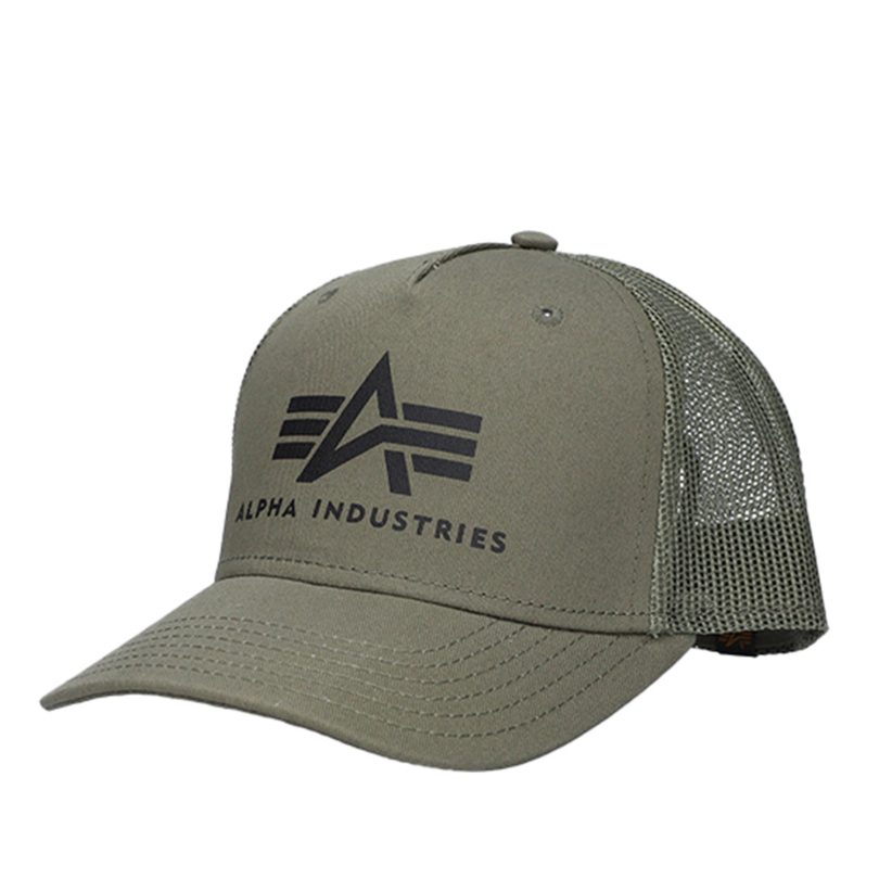 Kapa, ALPHA IND. Basic Trucker Cap dark green