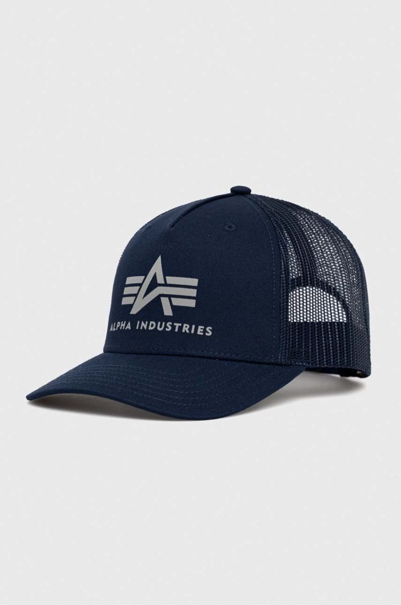 Kapa, ALPHA IND. Basic Trucker Cap rep.blue